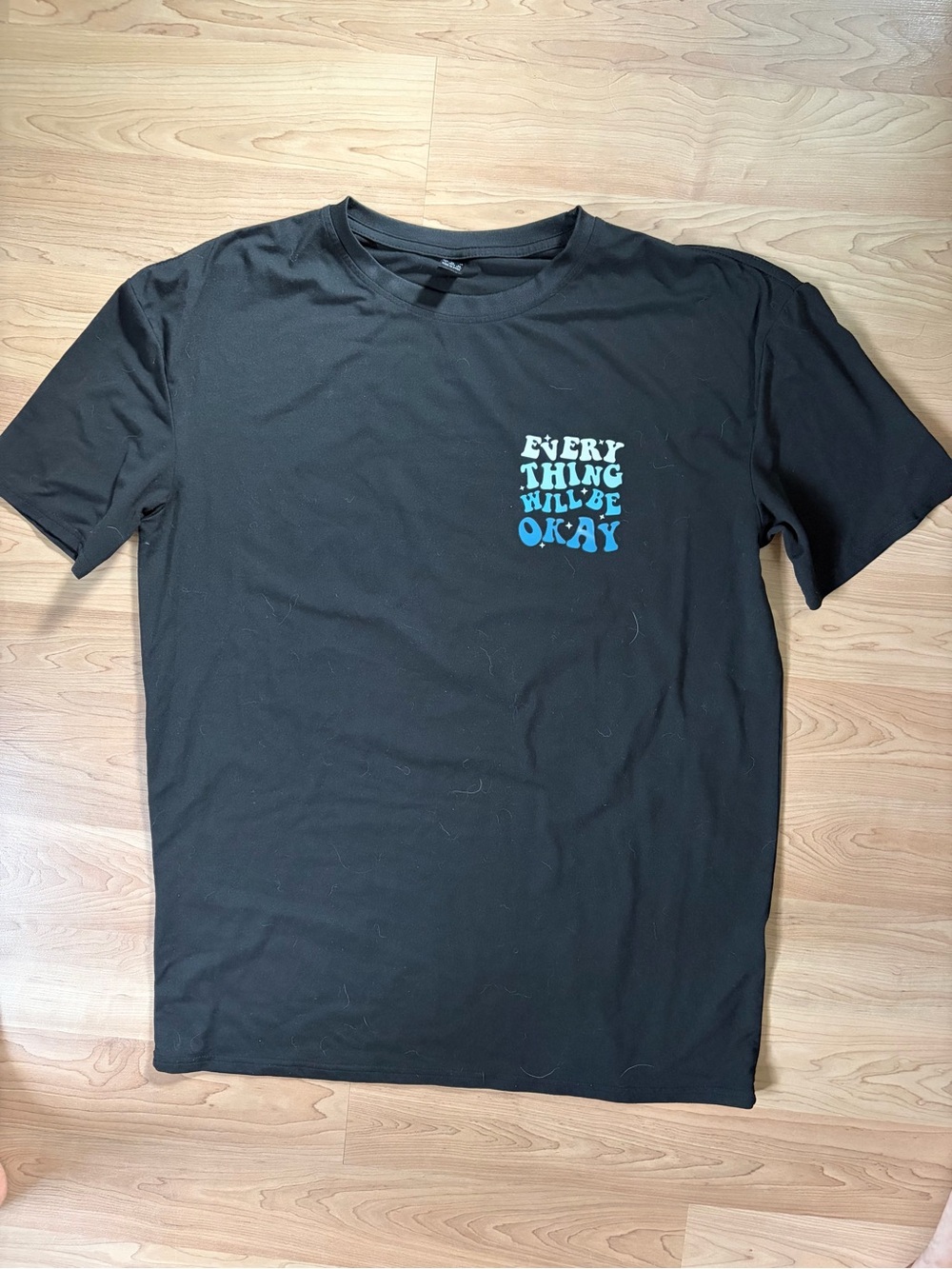 Everything Will Be Okay Black Graphic Tee